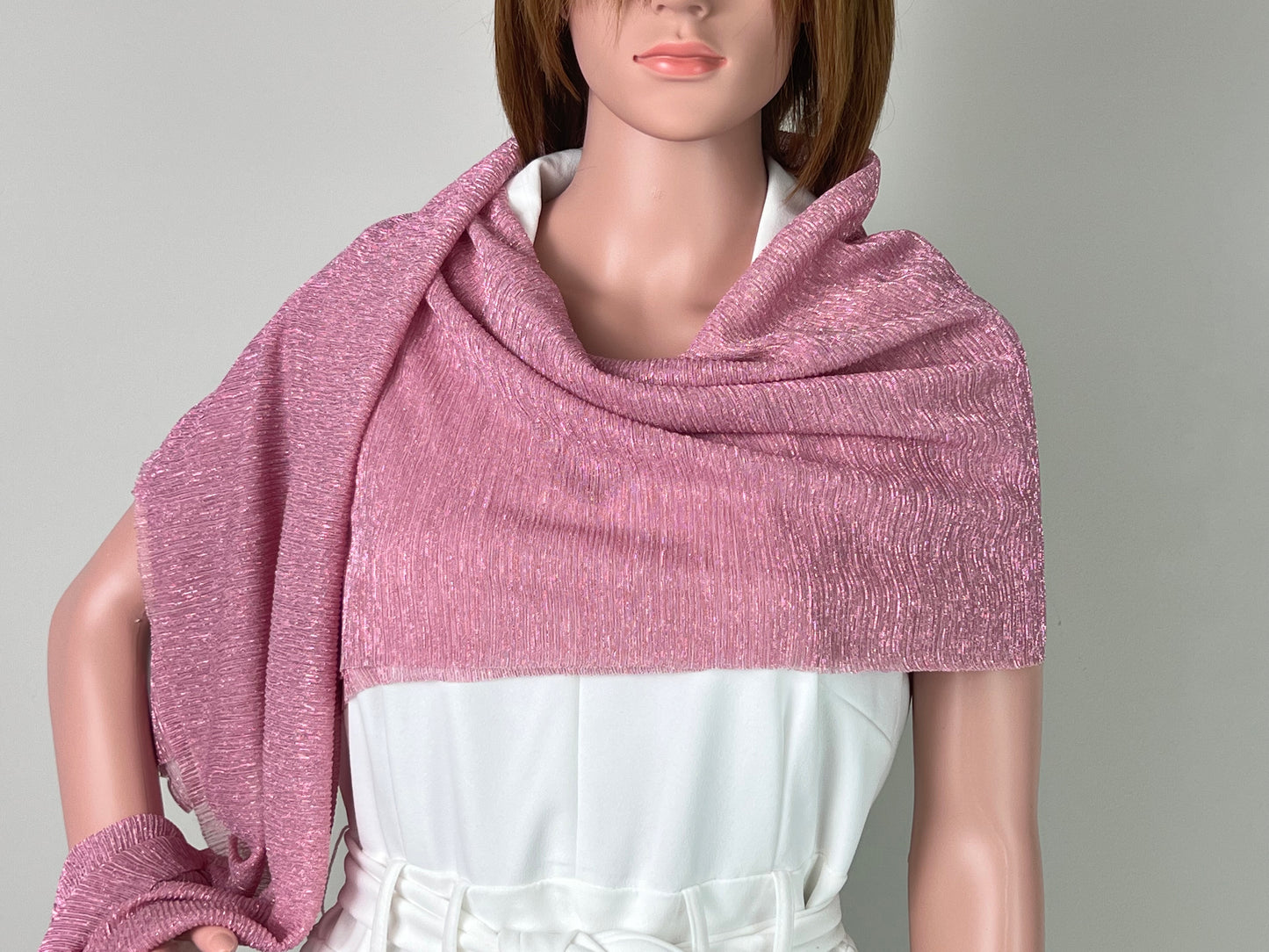 Luxemin Newyork Collection Pinky Women's Sparkle Shawls and Wraps