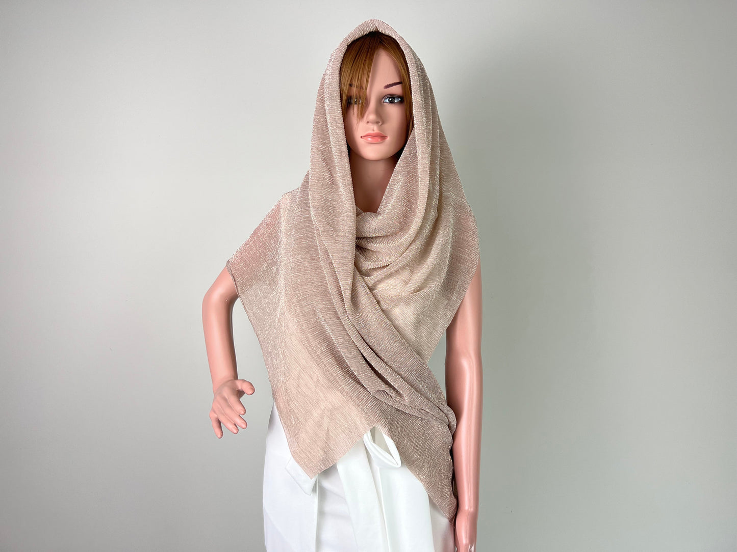 Luxemin Newyork Collection Gray Women's Sparkle Shawls and Wraps