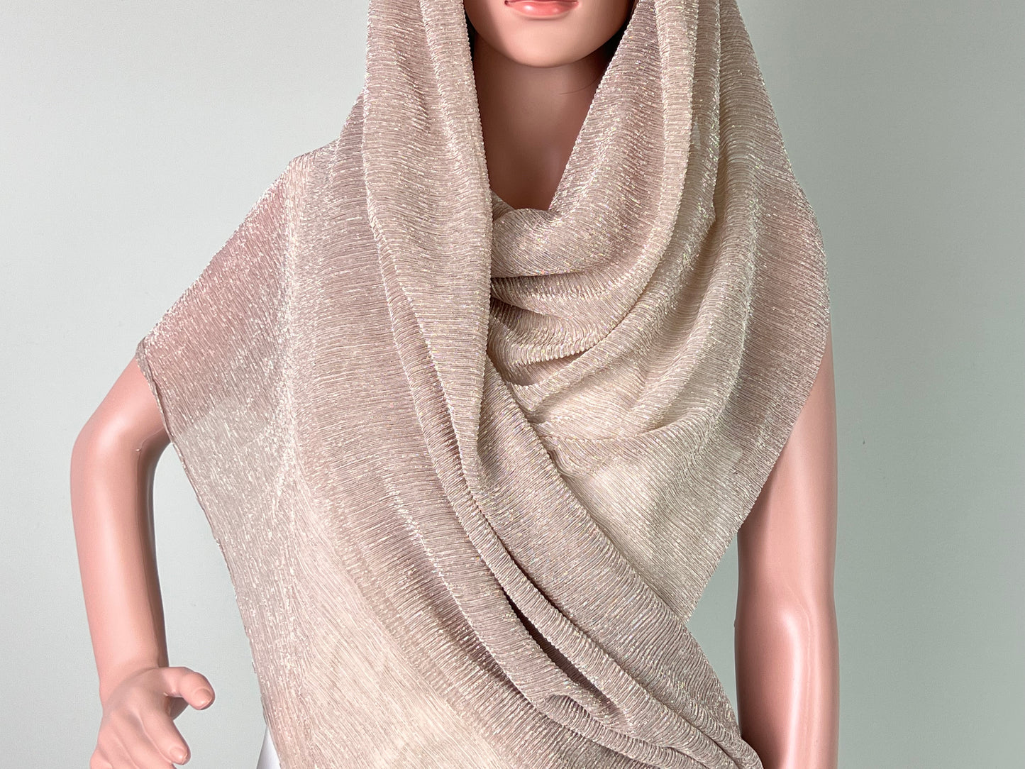 Luxemin Newyork Collection Khaki Women's Sparkle Shawls and Wraps