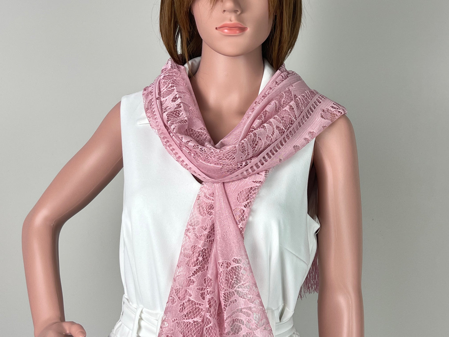 Luxemin New Orleans Collection Pink Women's Lace Shawls and Wraps for Wedding Party Dresses