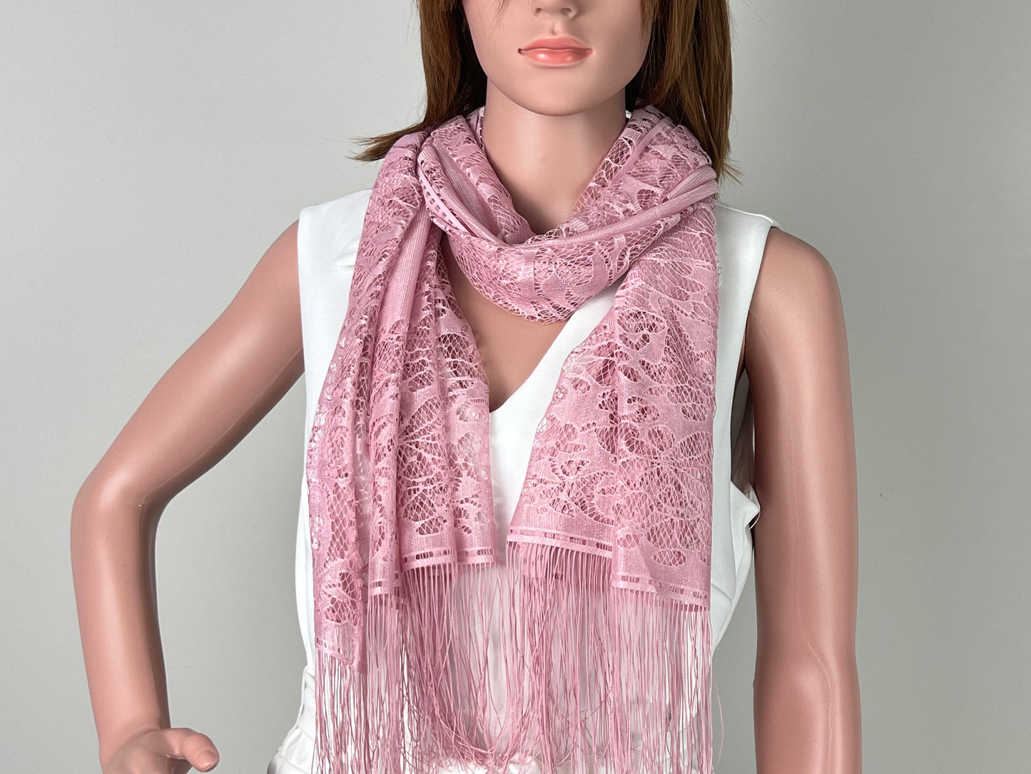 Luxemin New Orleans Collection Pink Women's Lace Shawls and Wraps for Wedding Party Dresses