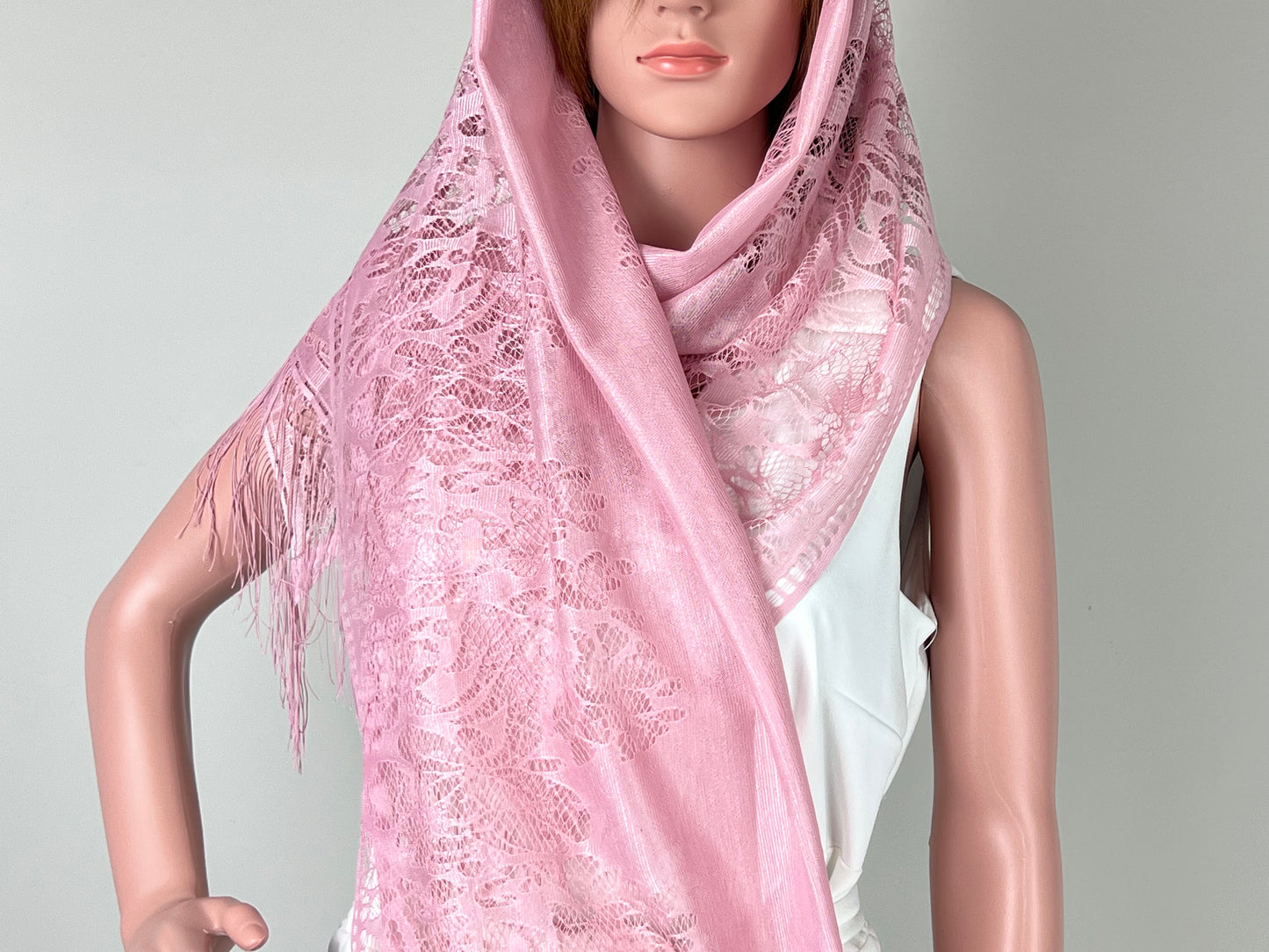 Luxemin New Orleans Collection Pink Women's Lace Shawls and Wraps for Wedding Party Dresses