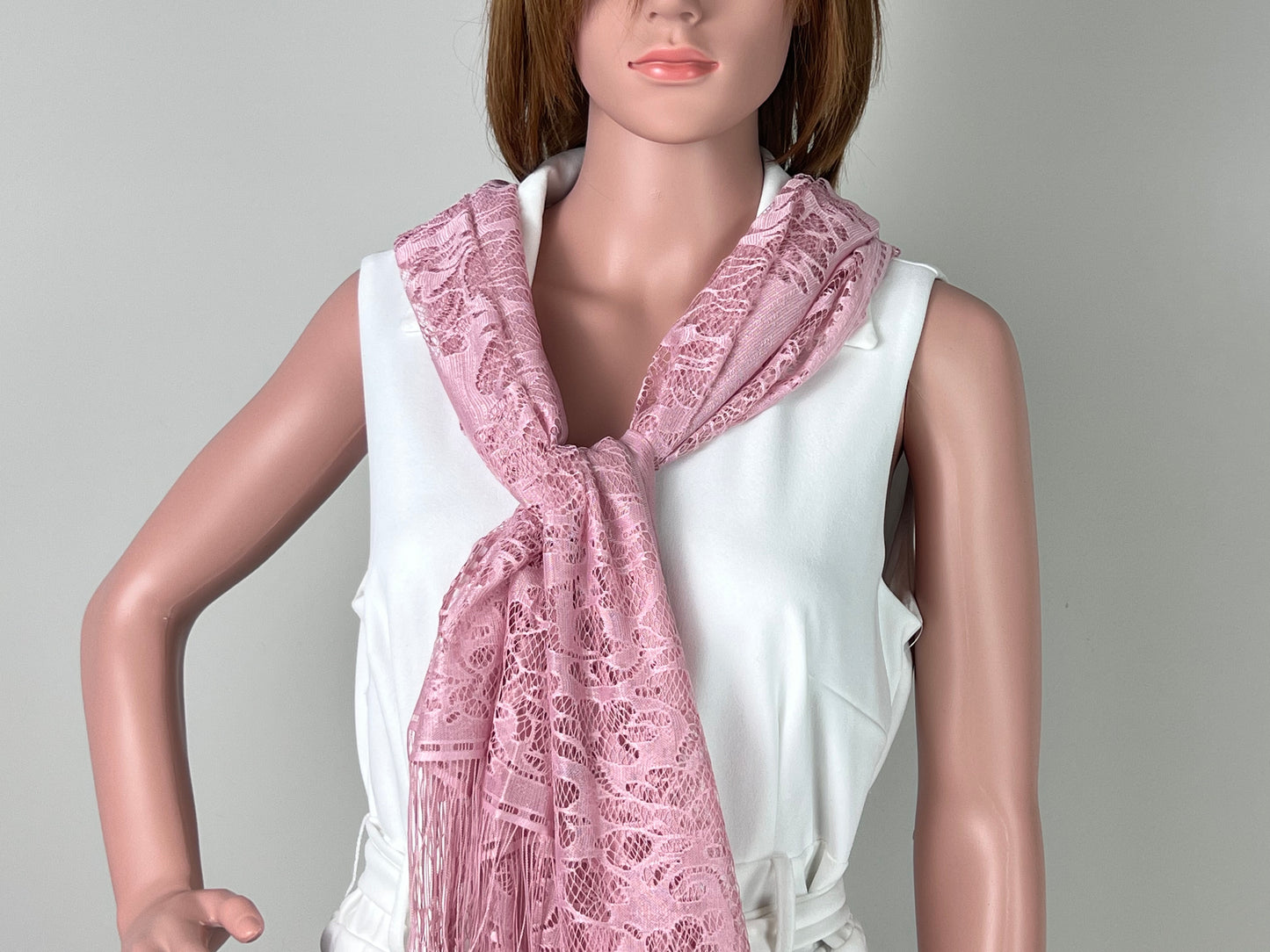 Luxemin New Orleans Collection Pink Women's Lace Shawls and Wraps for Wedding Party Dresses