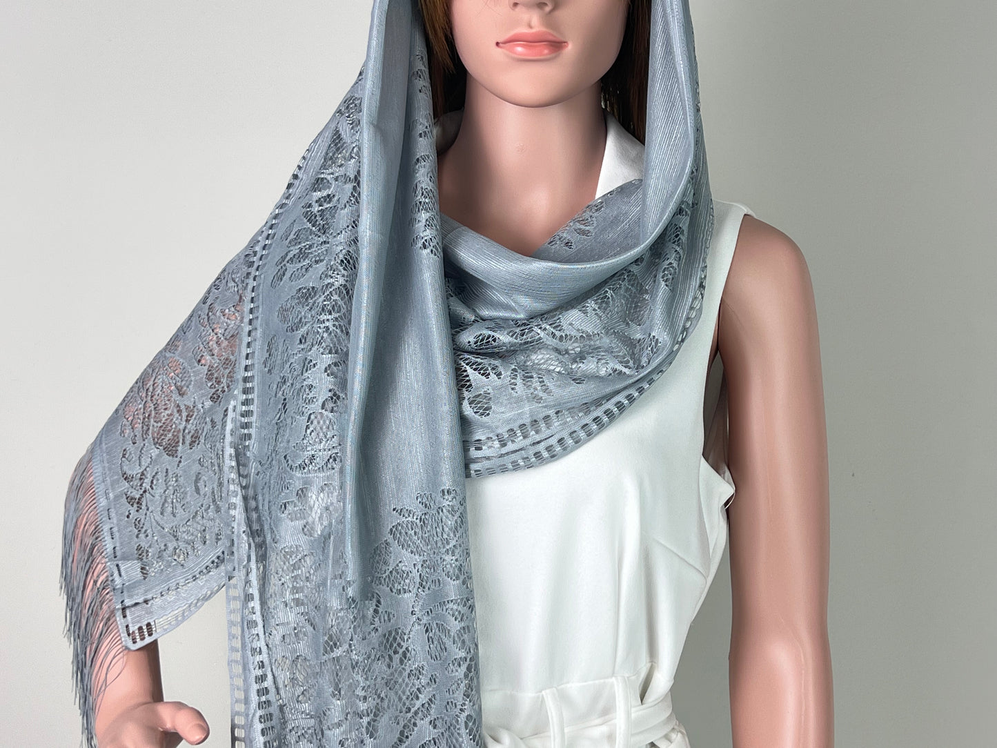 Luxemin New Orleans Collection Blue Women's Lace Shawls and Wraps for Wedding Party Dresses