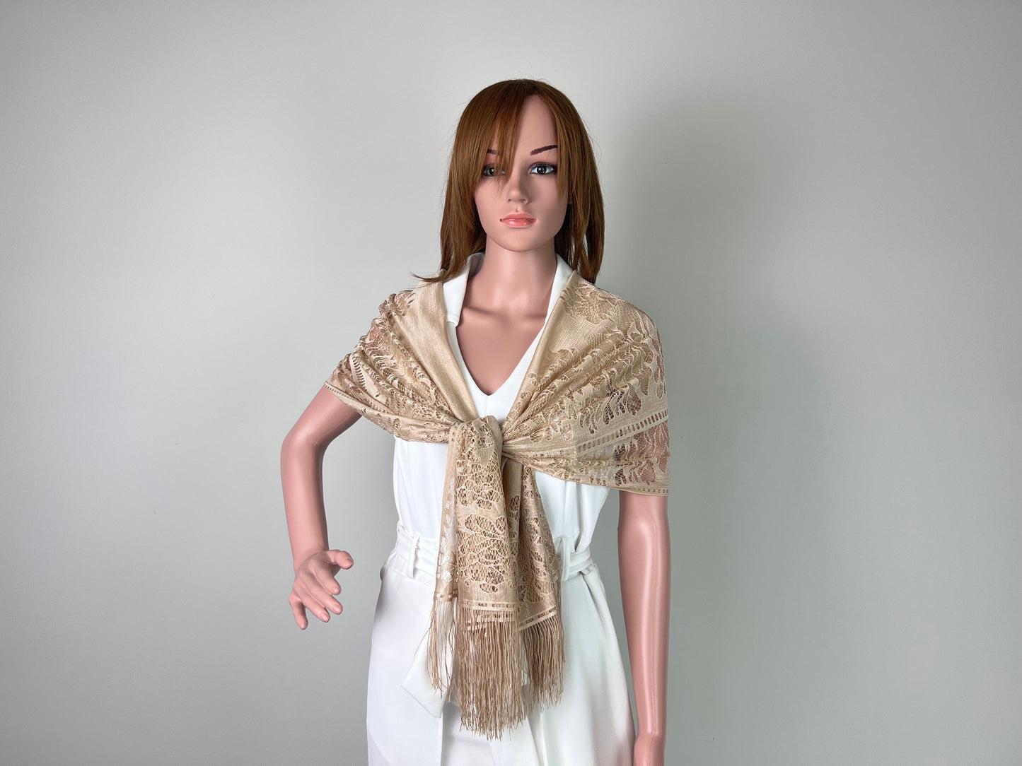 Luxemin New Orleans Collection Cyan Women's Lace Shawls and Wraps for Wedding Party Dresses