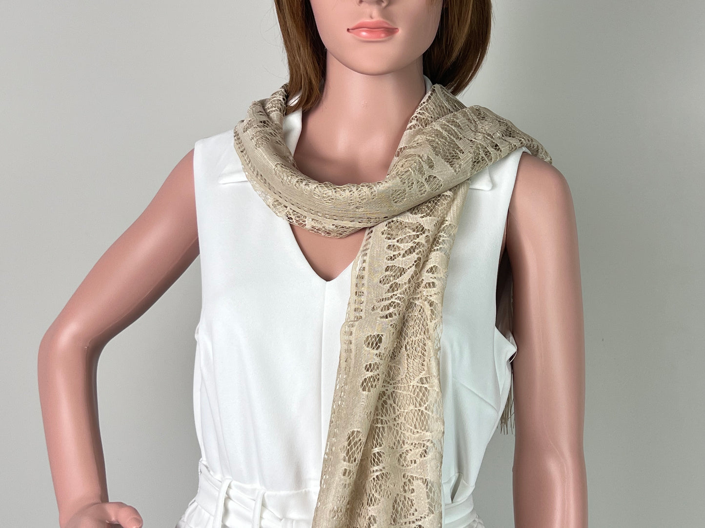 Luxemin New Orleans Collection Khaki Women's Lace Shawls and Wraps for Wedding Party Dresses