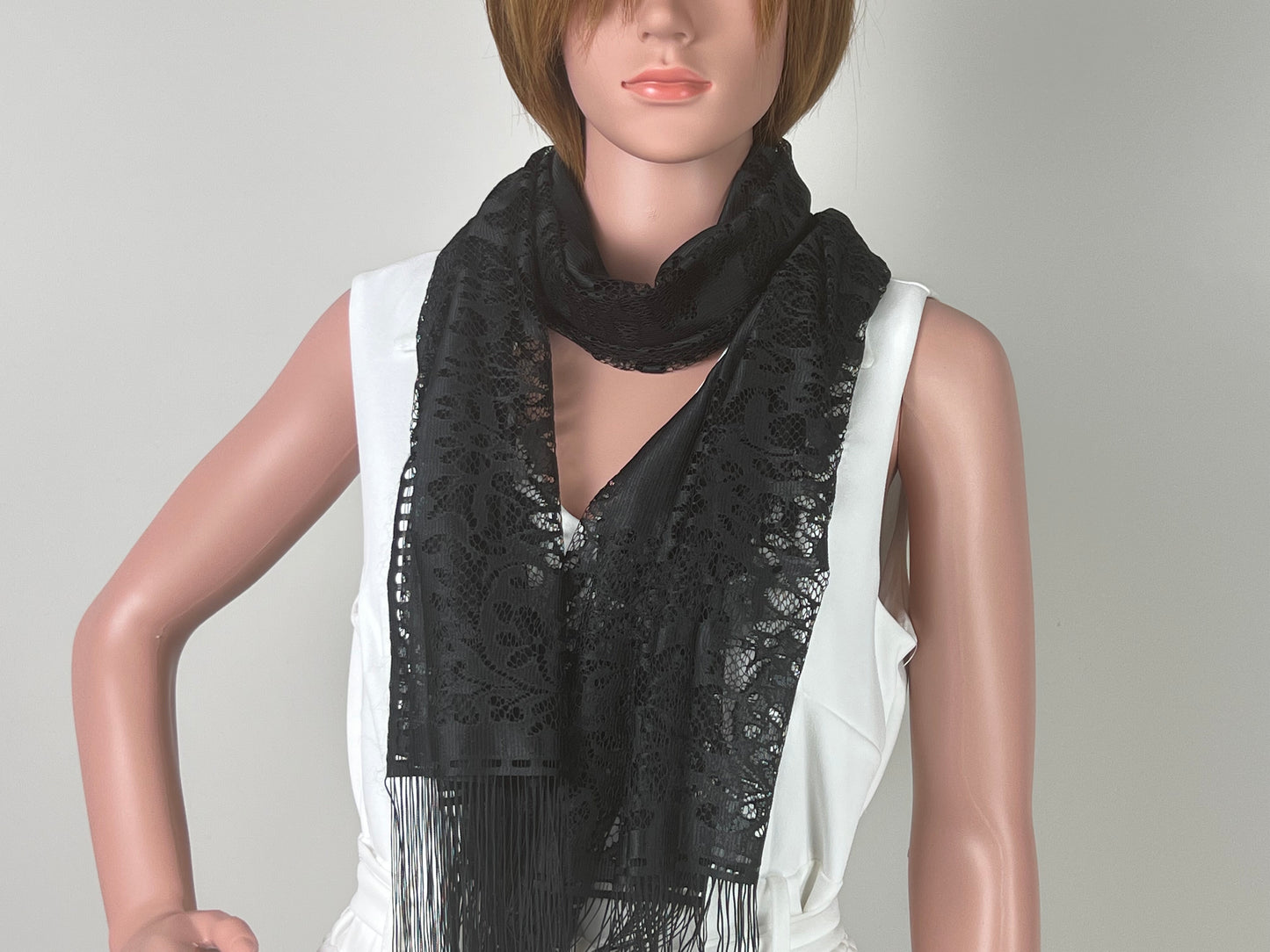 Luxemin New Orleans Collection Black Women's Lace Shawls and Wraps for Wedding Party Dresses