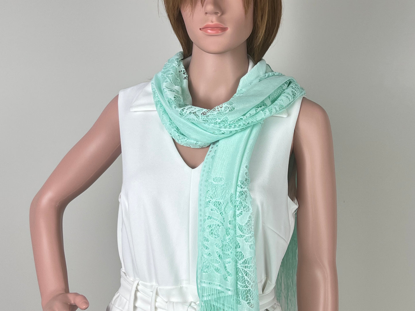 Luxemin New Orleans Collection Cyan Women's Lace Shawls and Wraps for Wedding Party Dresses